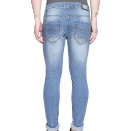 Basics Blue Skinny Fit Lightly Washed Jeans image 2