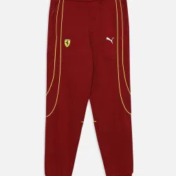 Puma Unisex Intense Red Cotton Solid Full Sleeves Pants image 1