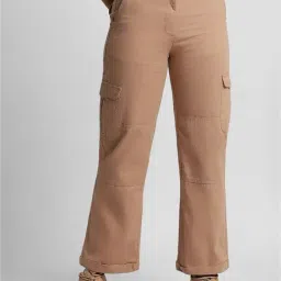 Forever 21 Brown Cotton Regular Fit Mid Rise Cargo Pants-picture-14