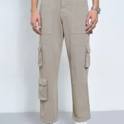 Sf Jeans By Pantaloons Beige Loose Fit Cargo Jeans-picture-19