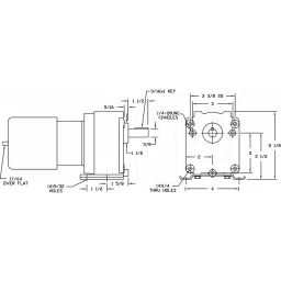 Dayton AC Gearmotor Parallel Single Output Shaft Shaded Pole TEFC 14 RPM, 3M328 image 2