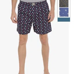 Force NXT Multicolored Cotton Regular Fit Printed Boxers - Pack Of 3 image 1