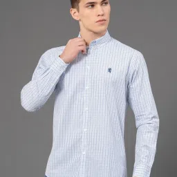 Red Tape White Regular Fit Checks Shirt image 1