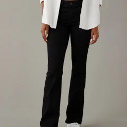 American Eagle Black Cotton Solid Jeans-picture-45