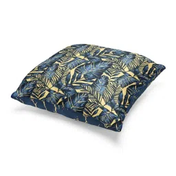 Bianca Geometric Navy Blue & Gold Microfibre Cushion Cover image 2