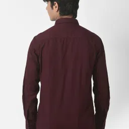 Crimsoune Club Kids Purple Cotton Printed Full Sleeves Shirt image 2