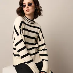 Only White Striped Pullover image 1