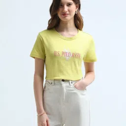 U.S. Polo Assn. Yellow Graphic Print T-Shirt image 1
