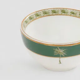 Pure Home and Living Beige & Green Verde Print Bowls - Set of 2 image 5