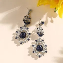 Sohi Women's Bean Drop Earrings  Sapphire Blue image 1