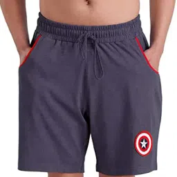 The Souled Store Blue Regular Fit Logo Printed Shorts-image-40