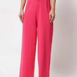 Kotty Pink Straight Fit Pleated Pants-picture-18
