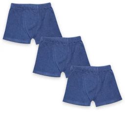 Kiddopanti Kids Blue Solid Boxer Shorts (Pack Of 3)-picture-37