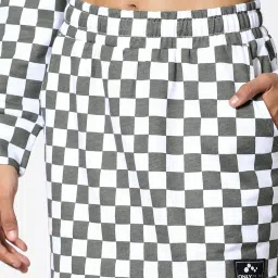 Only White & Grey Cotton Checks Skirt image 5