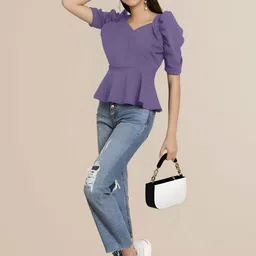 Mast & Harbour Women Pack of 2 Casual Regular Sleeves Solid Women MulticolorTop image 3