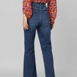 Only Blue Cotton Flared Fit High Rise Jeans image 2