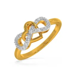 Kisna Diamond & Gold Jewellery Infinite Love 18k (750) Diamond & Gold Ring For Women image 1