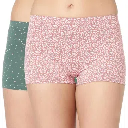 BLOSSOM Women's Inner Elastic High Coverage Super Combed Cotton Elastane Stretch Mid Waist Chic Prints image 1