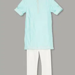 Melange by Lifestyle Boys Aqua Printed Kurta Sets image 1