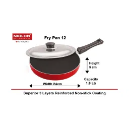 Nirlon Non-Stick Red Aluminium Cookware Set of 4 Pieces image 2