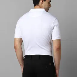 Louis Philippe White Cotton Regular Fit Polo T-Shirt image 2