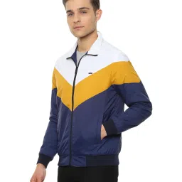 Van Heusen Navy Full Sleeves Mock Collar Jacket image 3