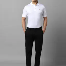 Louis Philippe White Cotton Regular Fit Polo T-Shirt image 4