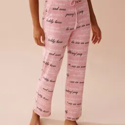 La Vie En Rose Pink Polyester Printed Pyjamas image 1
