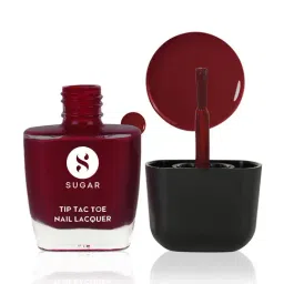SUGAR Cosmetics Tip Tac Toe Nail Lacquer Classic 30 Maroon Meadow - 9 ml-picture-23