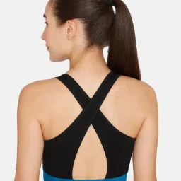 Zelocity by Zivame Black Non Wired Padding Sports Bra image 2