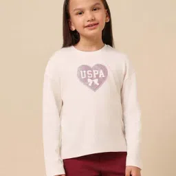 U.S. Polo Assn. Girls White Cotton Embellished Top-picture-43