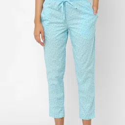 Urban Scottish Sky Blue Printed Lounge Pants image 1