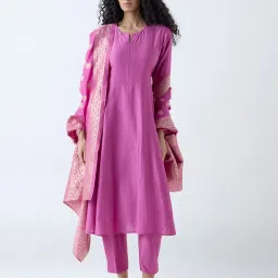 Vark by Westside Magenta Anarkali Ethnic Set image 1