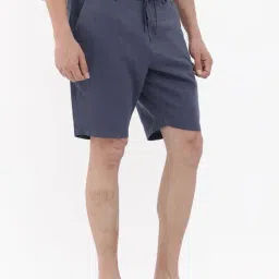 Rare Rabbit Purple Relaxed Fit Solid Shorts image 3