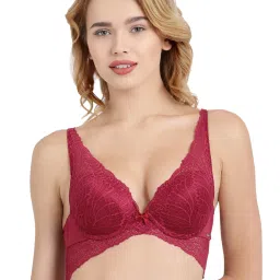 Enamor Red Under-Wired Plunge Bra image 1