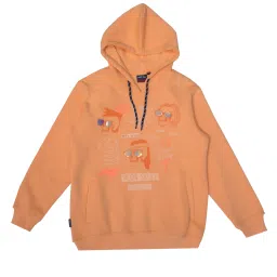 Gini & Jony Kids Peach Cotton Graphic Sweat Shirt image 1