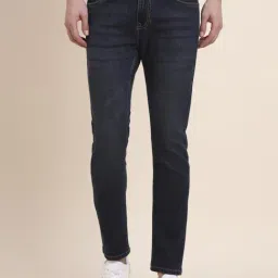 Greenfibre Dark Indigo Blue Cotton Solid Skinny Fit Jeans-picture-26