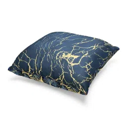 Bianca Floral Navy Blue & Gold Microfibre Cushion Covers - Set of 2 image 3