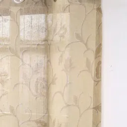 Maspar Beige Linen Printed Door Curtain - Set of 2 image 3