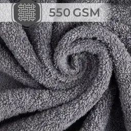 Boutique Living Luxe Loom Grey Cotton Bath Towel image 5