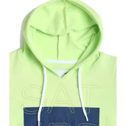 Tales & Stories Kids Green & Blue Embroidered Full Sleeves Sweatshirt image 4