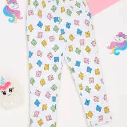 Pantaloons Junior Girls Bright White Printed Jeggings-image-92