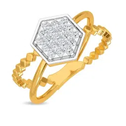 Kisna Diamond & Gold Jewellery Eleneor 18k (750) Diamond & Gold Ring For Women-picture-23