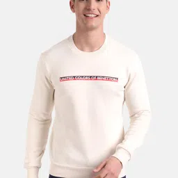 United Colors of Benetton Beige Round Neck Sweatshirt image 1