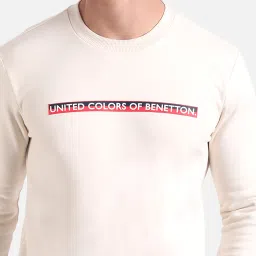 United Colors of Benetton Beige Round Neck Sweatshirt image 4