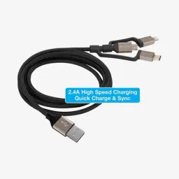 Powerup Stay Charged Usb To Lightning, Type C, Micro Apple Mfi Certified 1.5M (Black) image 5