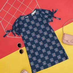 Akkriti by Pantaloons Kids Blue Printed Dress-image-30