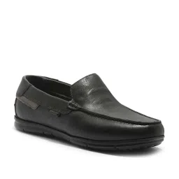 Woodland Men's Black Casual Loafers image 2
