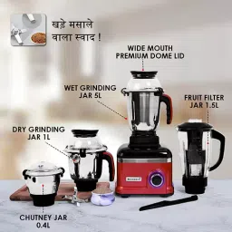 Wonderchef Sumo DLX 1000 W Rust Black Mixer Grinder (63154743) image 4