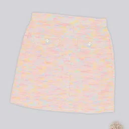 Pantaloons Junior Girls Pink Dogwood Printed Skirt-picture-35